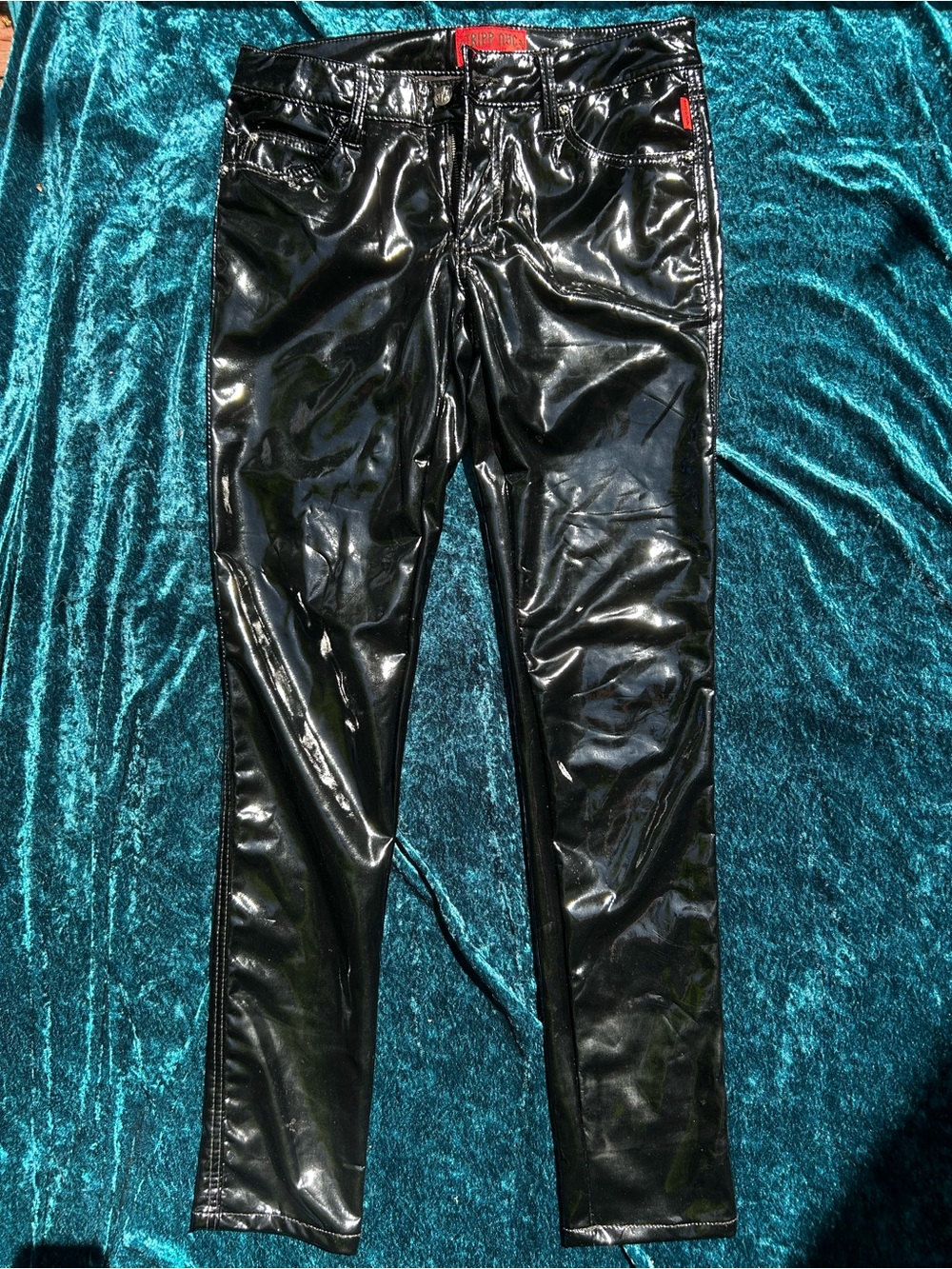 Tripp NYC Black Vinyl Skinny Pants